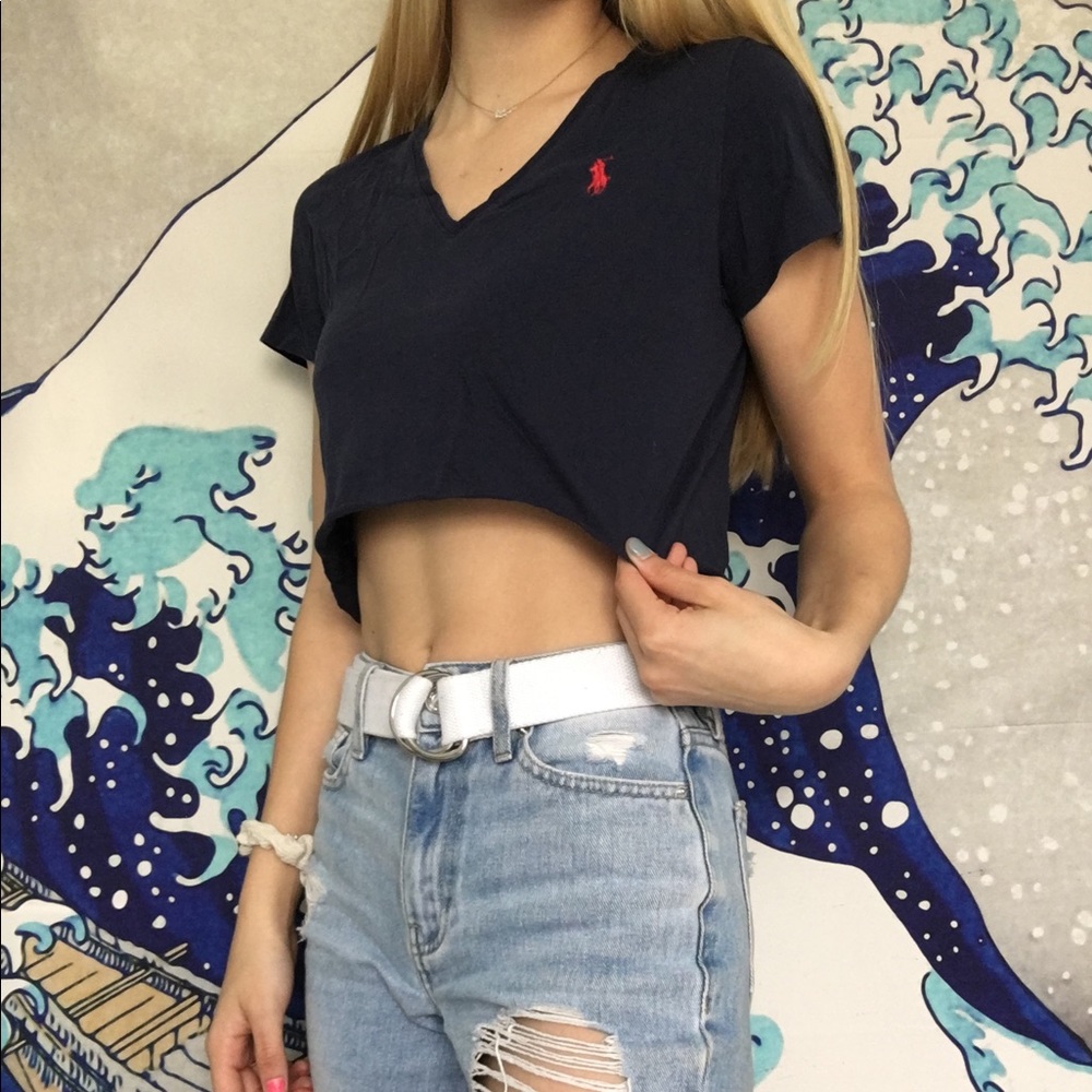 cropped ralph lauren shirt